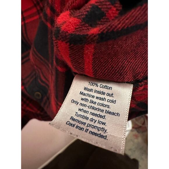 Urban Pipeline Buffalo Plaid Red Flannel Long Sleeve Shirt Men's XL - Picture 7 of 9